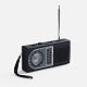 Bluetooth-колонка с радио Comradio, черная с нанесением логотипа