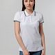 Рубашка поло женская Virma Stripes Lady, белая с нанесением логотипа