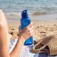 Бутылка для воды Plaske, синяя с нанесением логотипа