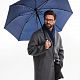Зонт-трость Rainzee, темно-синий с нанесением логотипа