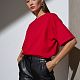 Футболка Oversize Premium, красная с нанесением логотипа