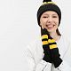 Варежки Winwear, черные с нанесением логотипа