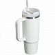 Термокружка Quencher H2.0 1180 с трубочкой, белая с нанесением логотипа