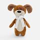 Мягкая игрушка Beastie Toys, собачка с белым шарфом с нанесением логотипа