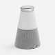 Bluetooth-колонка с беспроводной зарядкой и подсветкой Cone Sonance, серая с нанесением логотипа
