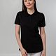 Рубашка поло женская Virma Stretch Lady, черная с нанесением логотипа