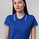 Рубашка поло женская Virma Stripes Lady, ярко-синяя с нанесением логотипа