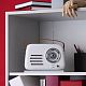 Bluetooth-колонка с радио Retronica, белая с нанесением логотипа