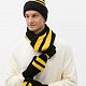 Варежки Winwear, черные с нанесением логотипа