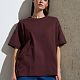 Футболка Oversize Premium, коричневая (шоколад) с нанесением логотипа