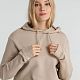 Толстовка с капюшоном унисекс Hoodie, бежевая с нанесением логотипа