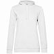 Толстовка с капюшоном женская Hoodie, белая с нанесением логотипа