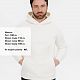 Худи оверсайз унисекс Snuggie, молочно-белое с нанесением логотипа