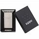 Зажигалка Zippo Slim Brushed, матовая серебристая с нанесением логотипа