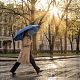 Зонт складной Regenfall, темно-синий с нанесением логотипа