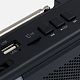 Bluetooth-колонка с радио Comradio, черная с нанесением логотипа