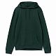 Толстовка с капюшоном унисекс Hoodie, темно-зеленый меланж с нанесением логотипа