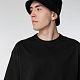 Футболка оверсайз мужская Boxy Men, черная с нанесением логотипа