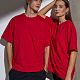 Футболка Oversize Premium, красная с нанесением логотипа