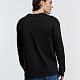 Футболка унисекс с длинным рукавом Pioneer LSL, черная с нанесением логотипа