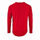 Футболка с длинным рукавом Sporty LSL Men, красная с нанесением логотипа