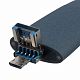 Флешка Pebble Universal, USB 3.0, серо-синяя, 32 Гб с нанесением логотипа