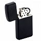 Зажигалка Zippo Slim Matt, матовая черная с нанесением логотипа