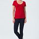 Футболка женская Metropolitan, красная с нанесением логотипа
