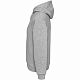 Толстовка Hooded, серый меланж с нанесением логотипа