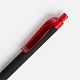 Ручка шариковая Prodir QS01 PRT-P Soft Touch, черная с красным с нанесением логотипа