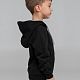 Толстовка с капюшоном детская Kirenga Kids, черная с нанесением логотипа