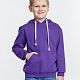 Толстовка с капюшоном детская Kirenga Kids, фиолетовая с нанесением логотипа