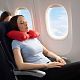 Надувная подушка под шею в чехле Sleep, красная с нанесением логотипа