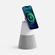 Bluetooth-колонка с беспроводной зарядкой и подсветкой Cone Sonance, серая с нанесением логотипа