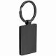 Брелок Gun Metal Rectangle, графитовый с нанесением логотипа