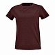 Футболка женская Imperial Fit Women, бордовый меланж с нанесением логотипа