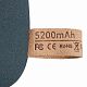 Внешний аккумулятор Pebble 5200, серо-синий с нанесением логотипа