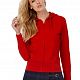 Толстовка женская Hooded Full Zip ярко-синяя с нанесением логотипа