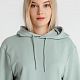 Толстовка с капюшоном унисекс Hoodie, серо-зеленая с нанесением логотипа