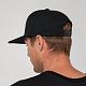 Бейсболка Snapback с прямым козырьком, черная с нанесением логотипа
