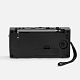 Bluetooth-колонка с радио Comradio, черная с нанесением логотипа