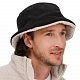 Панама Bucket двусторонняя, темно-серая с бежевым с нанесением логотипа