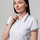 Рубашка поло женская Virma Stripes Lady, белая с нанесением логотипа