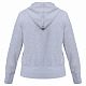 Толстовка женская Hooded Full Zip серый меланж с нанесением логотипа