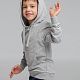 Толстовка с капюшоном детская Kirenga Kids, серый меланж с нанесением логотипа