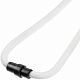 Шнурок для бейджа Tube Wood, белый с нанесением логотипа