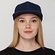 Бейсболка Snapback с прямым козырьком, темно-синяя с нанесением логотипа