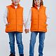 Жилет детский Kama Kids, оранжевый с нанесением логотипа