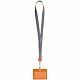Чехол для карточки с лентой и ретрактором Devon, оранжевый с нанесением логотипа