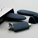 Флешка Pebble Universal, USB 3.0, серо-синяя, 32 Гб с нанесением логотипа